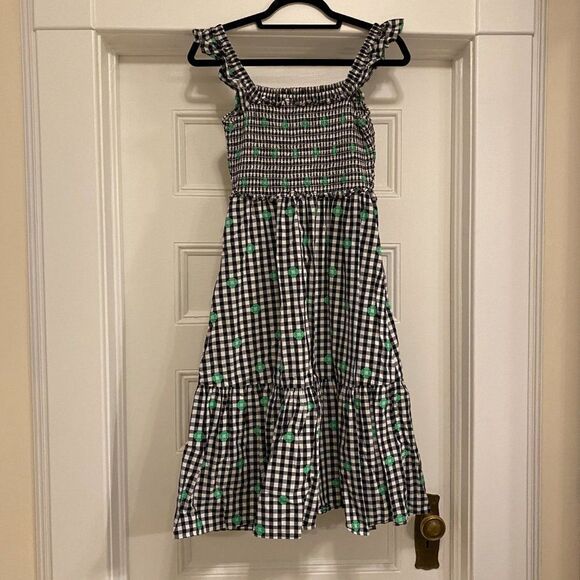 Kate Spade Gingham Voile Smocked Midi Dress - Picture 8 of 13
